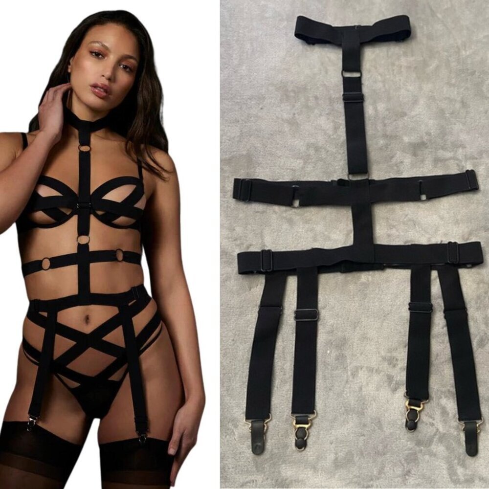 New! Bluebella Black Emilia Suspender Harness 10546